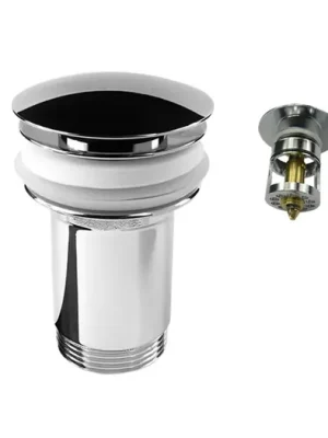 Zlevněný Výpusť uzavírací se sítkem CLIC-CLAC ø  5/4" celokovová chromovaná s přepadem, vytahovací