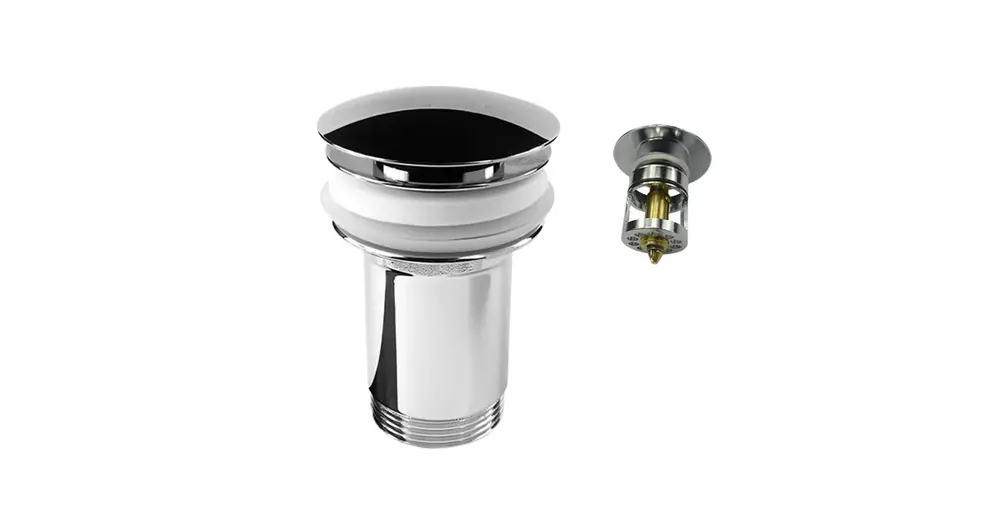 Zlevněný Výpusť uzavírací se sítkem CLIC-CLAC ø  5/4" celokovová chromovaná s přepadem, vytahovací