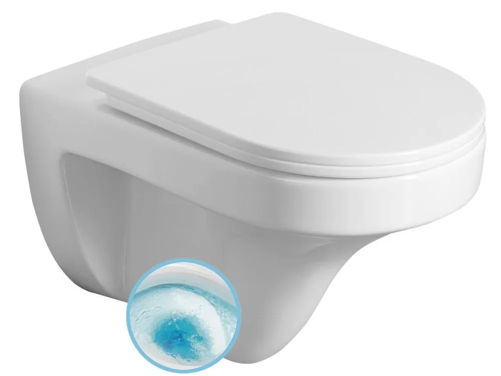 Oblíbený Aqualine DENICA závěsná WC mísa, Vortex Rimless, 36x52cm, bílá PS8512