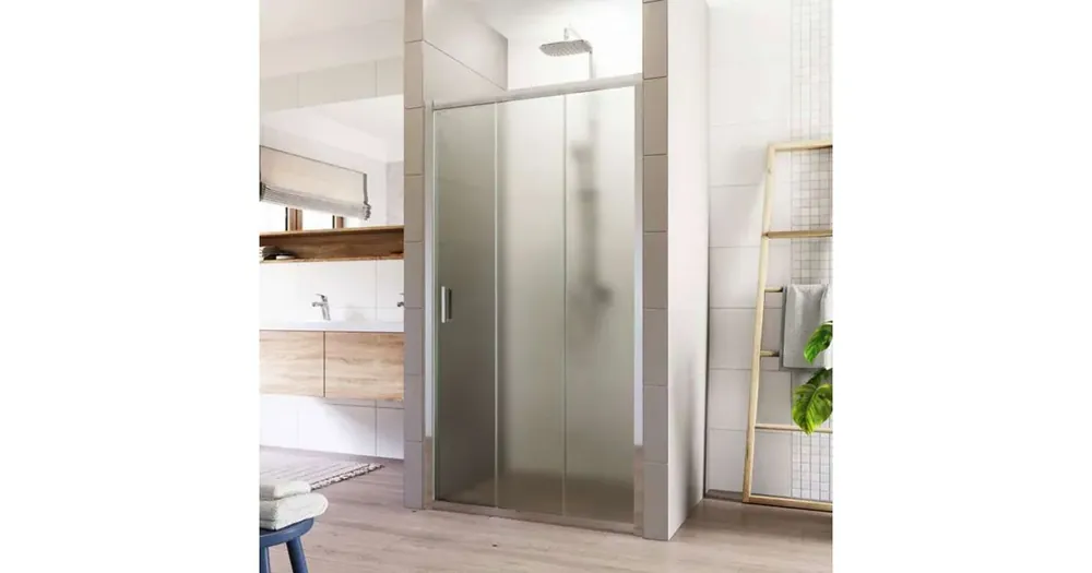 Akce LIMA Sprchové dveře, trojdílné, zasunovací, 80 cm, chrom ALU, sklo Point
