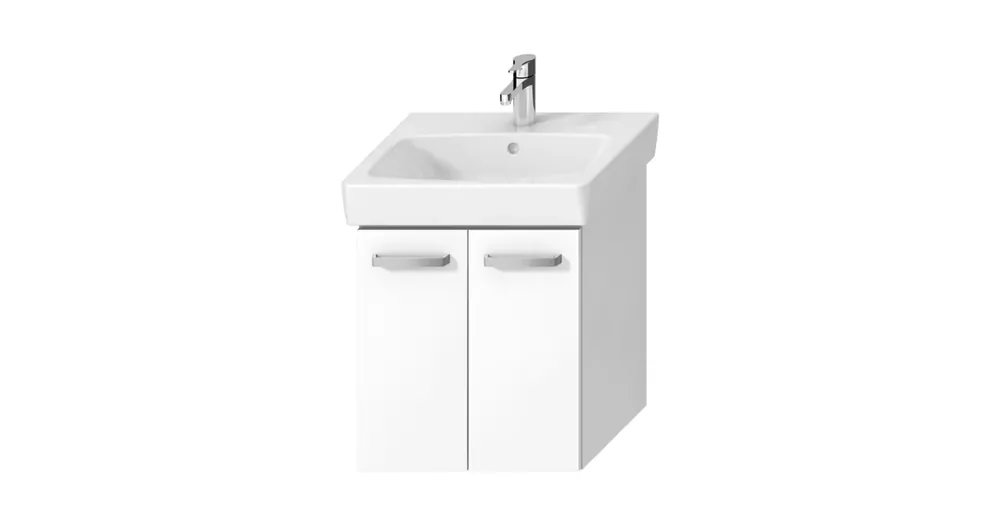 Zlevněný JIKA LYRAplus VIVA, dvířková skříňka na umyvadlo 55x45cm s otvorem pro baterii, bílá