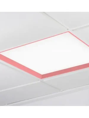 Zlevněný WINNER LED panel růžová 4000K mikroprisma 37W čtverec - KOHL-Lighting