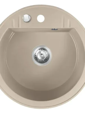 Značkový NOVASERVIS Granitový dřez, s přepadem z dřezu, písek - DRGM1/51SA