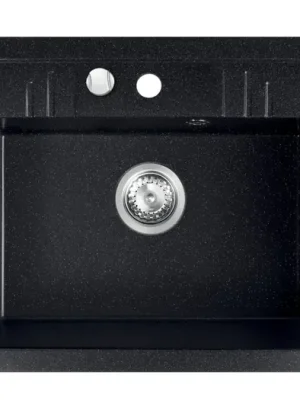 Značkový NOVASERVIS Granitový dřez, s přepadem z dřezu, grafit - DRGM1/48/58HA