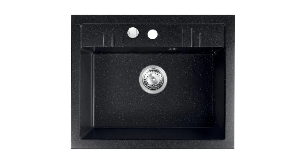 Značkový NOVASERVIS Granitový dřez, s přepadem z dřezu, grafit - DRGM1/48/58HA