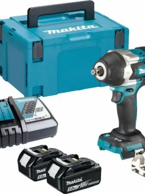 Makita DTW700RTJ Aku rázový utahovák 1/2" Li-ion LXT 18V/5,0Ah Víkendová Akce