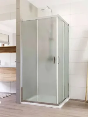 Značkový Sprchový kout, LIMA, čtverec, 90 cm, chrom ALU, sklo Point