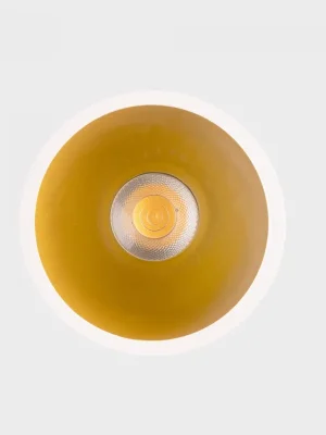 Zlevněný NOON zapuštěné svítidlo s rámečkem bílá-zlatá 10 W 2700K nestmívatelné - KOHL-Lighting