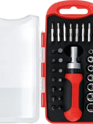 Značkový BGS Sada nástrčných hlavic na klíče a bity, s ráčnovou otočnou rukojetí na bity, přepínací,