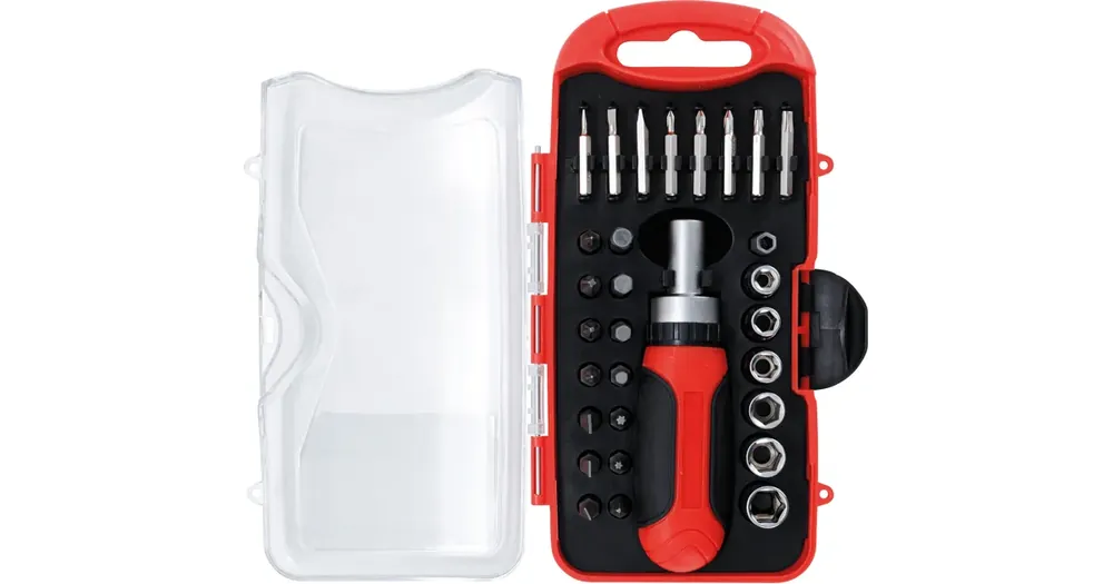 Značkový BGS Sada nástrčných hlavic na klíče a bity, s ráčnovou otočnou rukojetí na bity, přepínací,