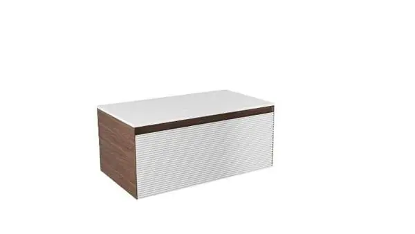 Originální Koupelnová skříňka s krycí deskou Naturel Monza 79x30x45 cm ořech mat/bílá MONZA80WND