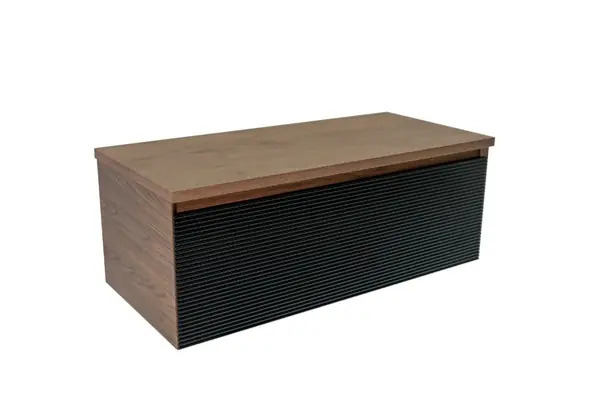 Pouze Dnes Koupelnová skříňka s krycí deskou Naturel Monza 99x30x45 cm ořech mat/černá MONZA100BN