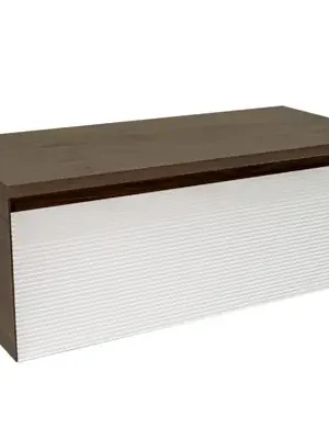 Pouze Dnes Koupelnová skříňka s krycí deskou Naturel Monza 99x30x45 cm ořech mat/bílá MONZA100WN