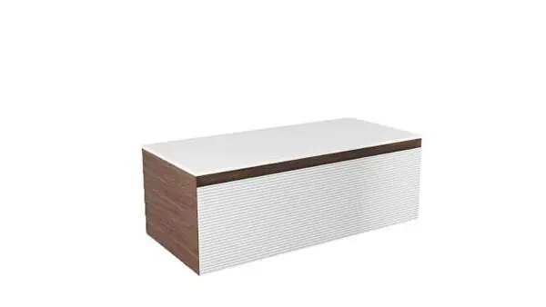 Koupelnová skříňka s krycí deskou Naturel Monza 99x30x45 cm ořech mat/bílá MONZA100WND Nejlepší Cena