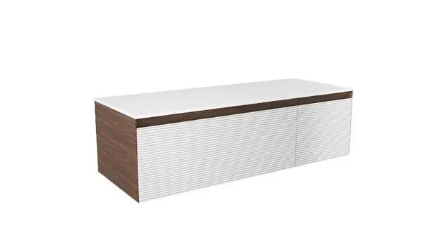 Originální Koupelnová skříňka s krycí deskou Naturel Monza 119x30x45 cm ořech mat MONZA120WND