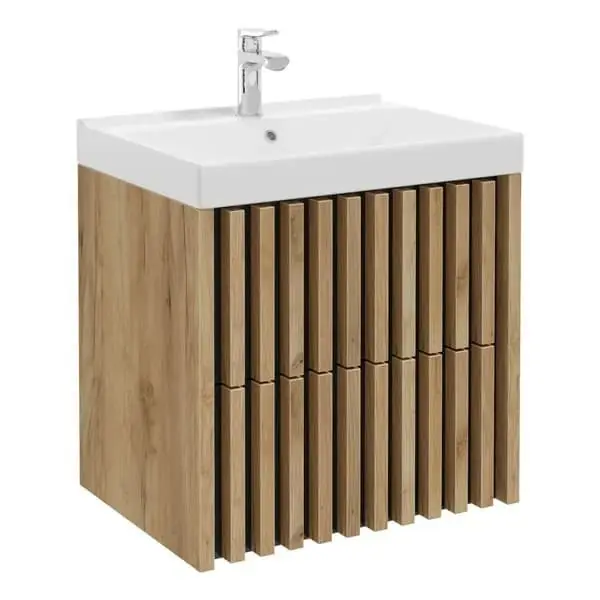 Expresní Doručení Koupelnová skříňka s umyvadlem SAT Delano 60x56x45 cm dub mat DELANO60ZDCUM