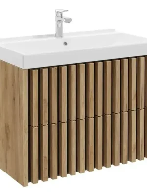 Koupelnová skříňka s umyvadlem SAT Delano 80x56x45 cm dub mat DELANO80ZDCUM Kup Teď