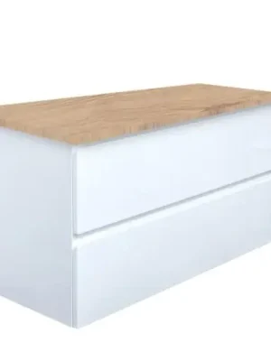 Finální Výprodej Koupelnová skříňka s krycí deskou SAT B-Way 99x50x45 cm bílá lesk