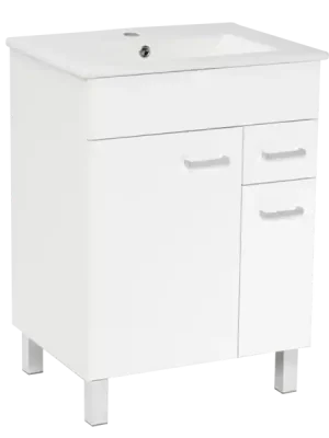 Multi Koupelnová skříňka na nožičkách včetně umyvadla 60x46 cm bílá SPPONZA Aktuální