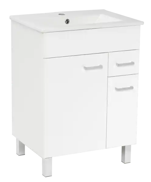 Multi Koupelnová skříňka na nožičkách včetně umyvadla 60x46 cm bílá SPPONZA Aktuální