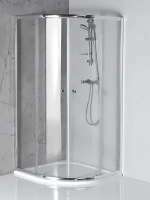 Nejlepší Cena Sprchový kout čtvrtkruhový 80x80cm Aqualine ARLETA chrom čiré sklo