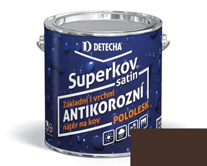 Akční Cena Detecha SUPERKOV SATIN 2,5kg hnědý (čokoláda) RAL 8017