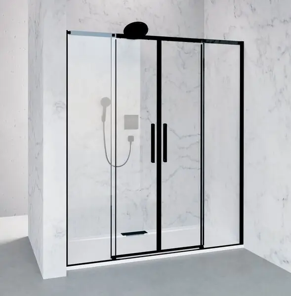 Zlevněný Sprchové dveře do niky 180cm posuvné Polysan Altis Line Black čiré sklo rám černý