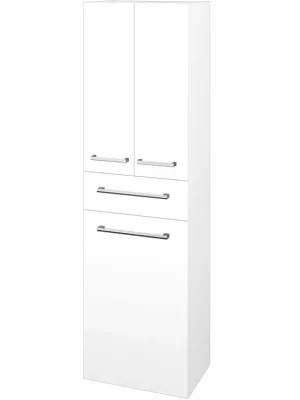 Vysoká skříň s košem DOS SVD3ZK 50 - N01 Bílá lesk / Úchytka T03 / M01 Bílá mat Výhodná Nabídka