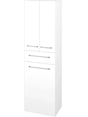 Vysoká skříň s košem DOS SVD3ZK 50 - N01 Bílá lesk / Úchytka T04 / M01 Bílá mat Nejlepší Cena