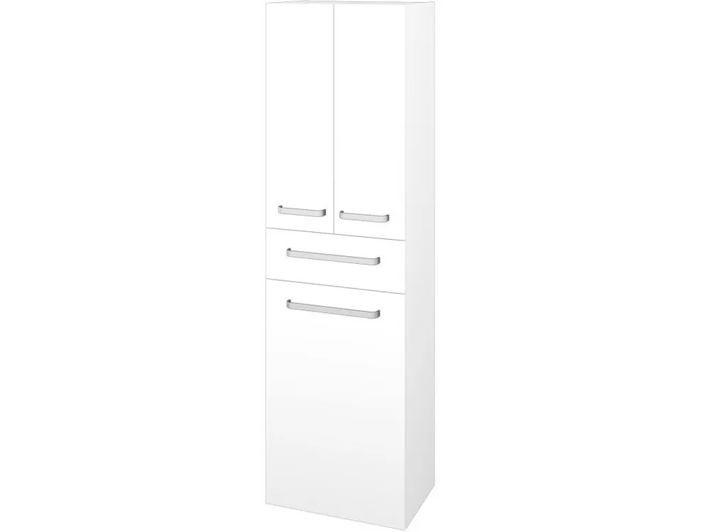 Must-Have Vysoká skříň s košem DOS SVD3ZK 50 - M01 Bílá mat / Úchytka T01 / M01 Bílá mat