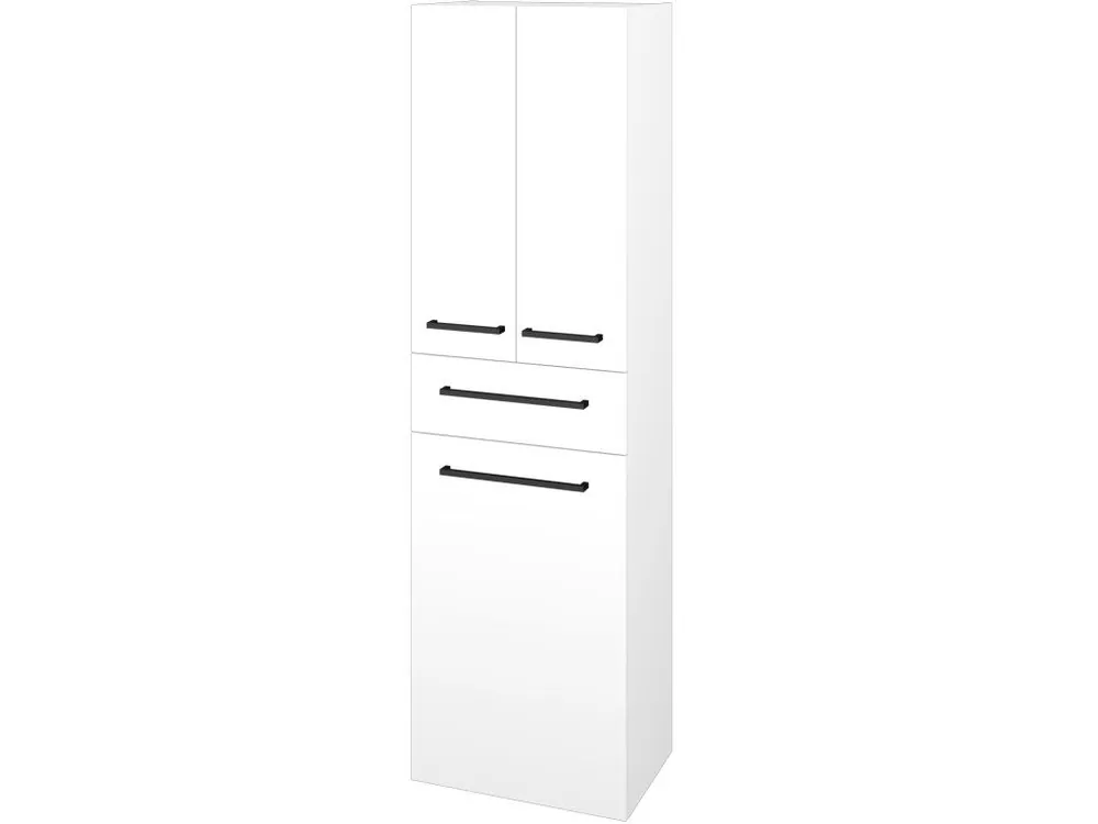 Vysoká skříň s košem DOS SVD3ZK 50 - M01 Bílá mat / Úchytka T06 / M01 Bílá mat Nejlepší Cena