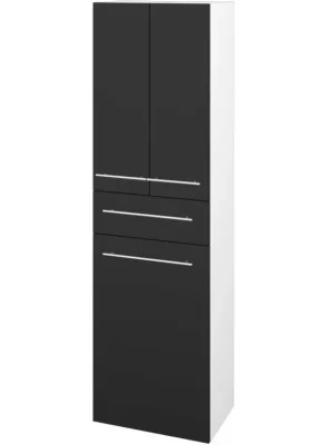Vysoká skříň s košem DOS SVD3ZK 50 - N01 Bílá lesk / Úchytka T02 / N03 Graphite Výhodná Nabídka