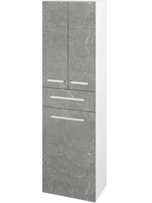 Super Cena Vysoká skříň s košem DOS SVD3ZK 50 - N01 Bílá lesk / Úchytka T01 / D20 Galaxy