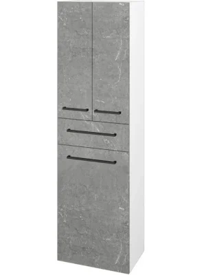 Aktuální Vysoká skříň s košem DOS SVD3ZK 50 - N01 Bílá lesk / Úchytka T06 / D20 Galaxy