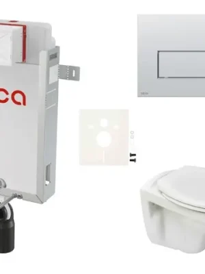 Zlevněný WC závěsný set Alca k zazdění + WC S-Line Pro vč. sedátka SIKOAP9