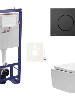 Značkový WC set závěsný SAT do lehkých stěn + WC SAT Brevis vč. prkénka SIKOSSBR68