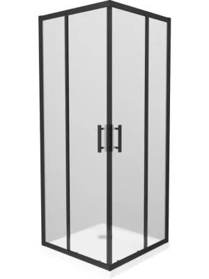MEXEN/S - Rio sprchový kout čtverec 80x80, dekor, černá + bílá vanička se sifonem 860-080-080-70-30-4010B Top Prodej