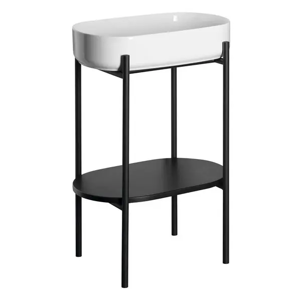 Značkový Sapho PUNO podstavec s umyvadlem 550x860x360mm, černá