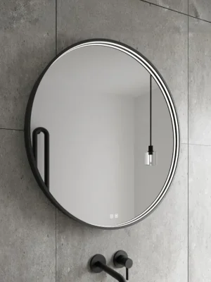 ČERNÉ LED zrcadlo pr. 700 se dvěma dotykovými senzory Nimco ZPC 31001RVX-90 Časově Omezené