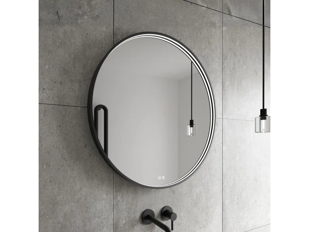 Cenový Hit ČERNÉ LED zrcadlo pr. 1000 se dvěma dotykovými senzory Nimco ZPC 31004RVX-90