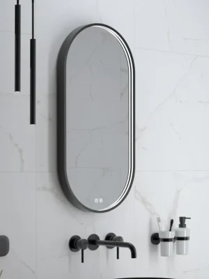 Odeslání Ihned ČERNÉ LED zrcadlo 450x900 se dvěma dotykovými senzory Nimco ZPC 32003LVX-90