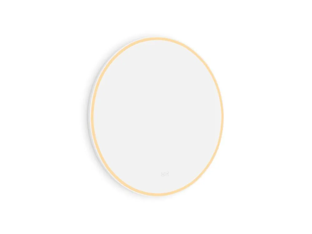 Aktuální Bílé kulaté LED zrcadlo pr. 800 se dvěma dotykovými senzory Nimco ZPB 28002RVX-05