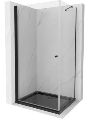 Výprodej MEXEN/S - Pretoria sprchový kout 90x120, transparent, černá + sprchová vanička včetně sifonu 852-090-120-70-00-4070B