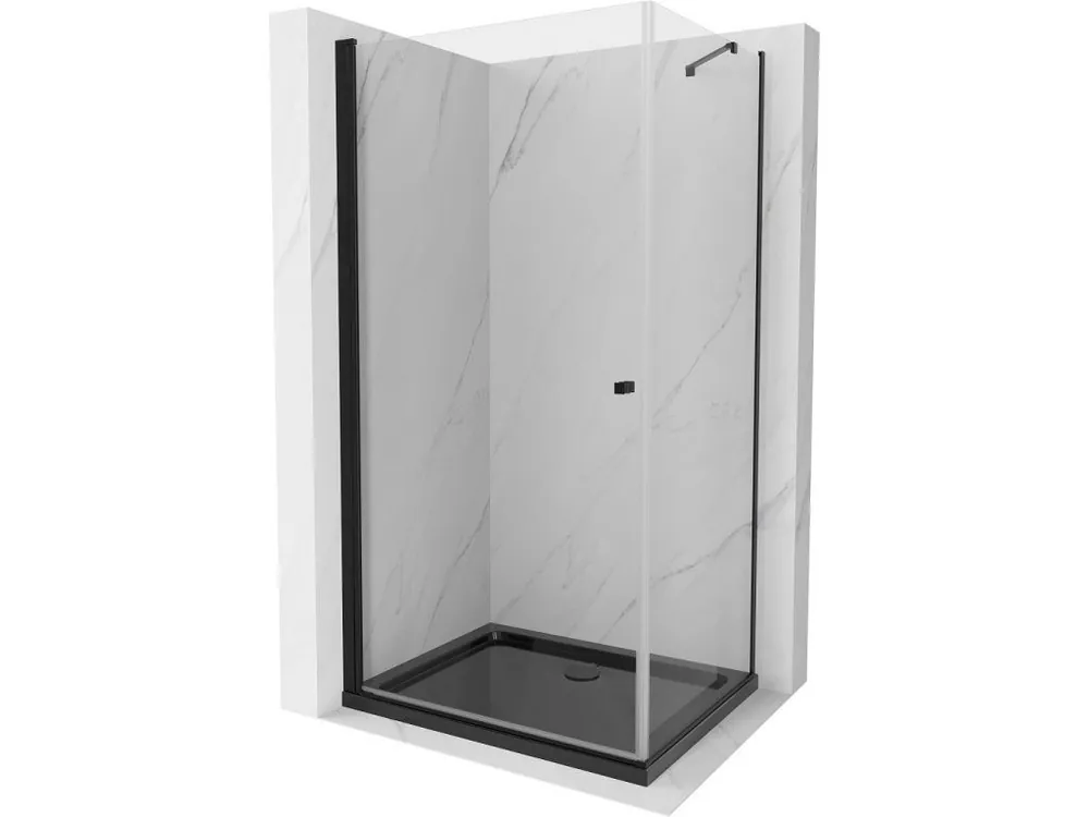 Výprodej MEXEN/S - Pretoria sprchový kout 90x120, transparent, černá + sprchová vanička včetně sifonu 852-090-120-70-00-4070B