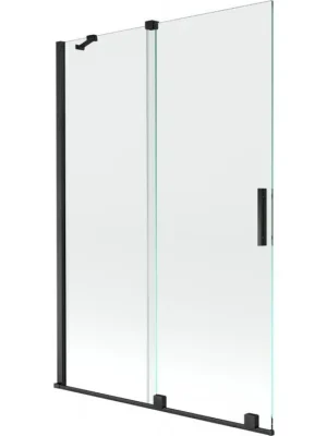 MEXEN/S - Velar Dvoukřídlá posuvná vanová zástěna 120 x 150, transparent, černá 896-120-000-01-70 Cenově Výhodný