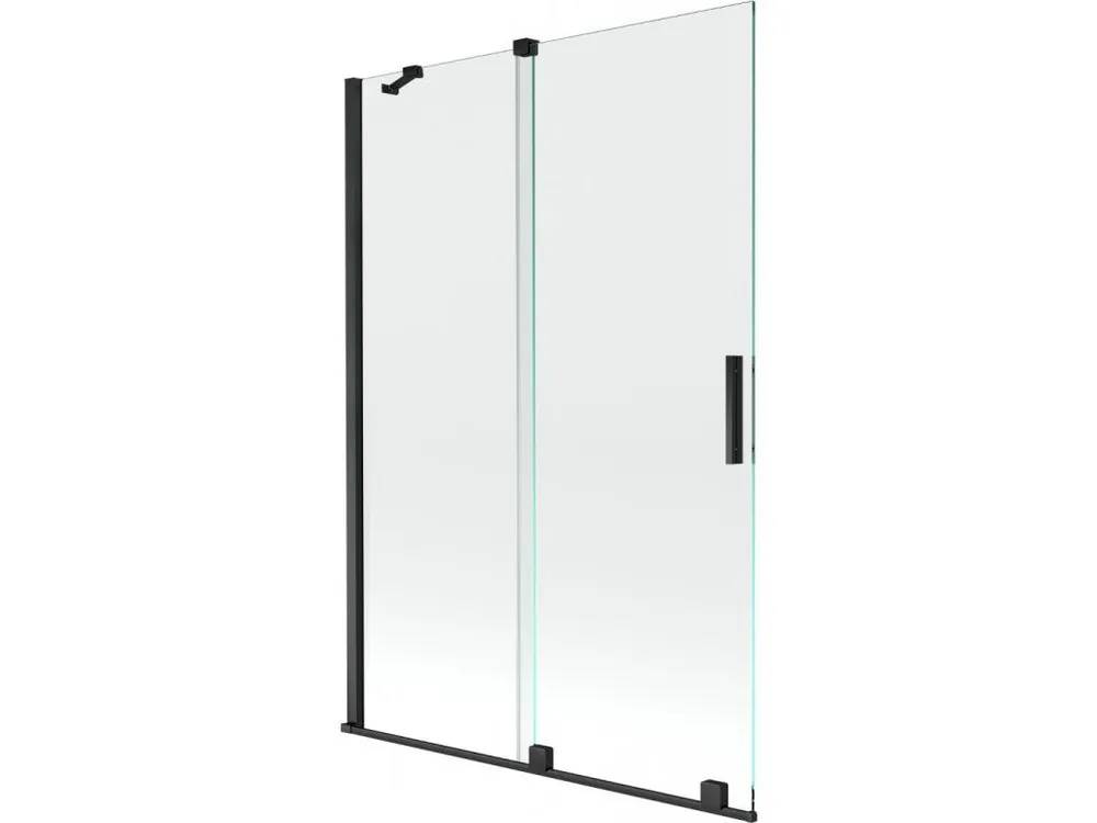 MEXEN/S - Velar Dvoukřídlá posuvná vanová zástěna 120 x 150, transparent, černá 896-120-000-01-70 Cenově Výhodný