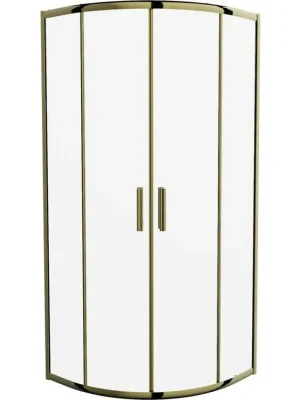 Speciální Cena MEXEN - Rio sprchový kout čtvrtkruh 80 x 80, transparent, zlatá 863-080-080-50-00
