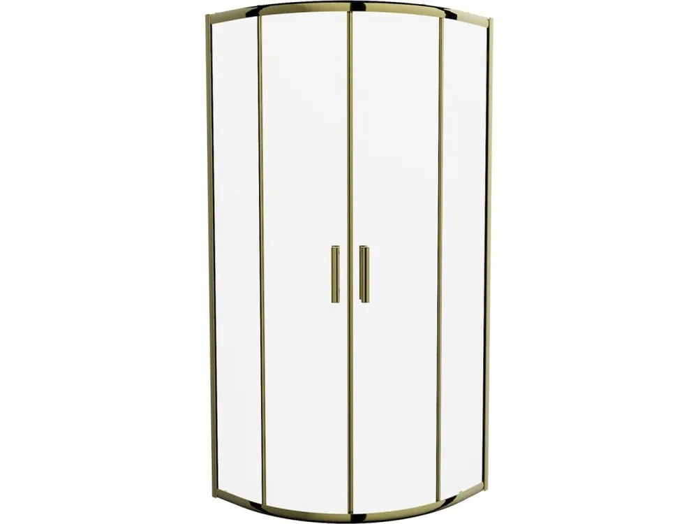 Speciální Cena MEXEN - Rio sprchový kout čtvrtkruh 80 x 80, transparent, zlatá 863-080-080-50-00