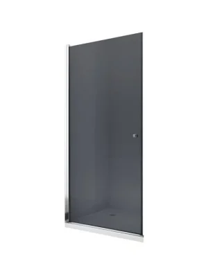 MEXEN - PRETORIA křídlové dveře 80x190 cm 6mm, chrom, grafit se stěnovým profilem 852-080-000-01-40 Nejlepší Volba