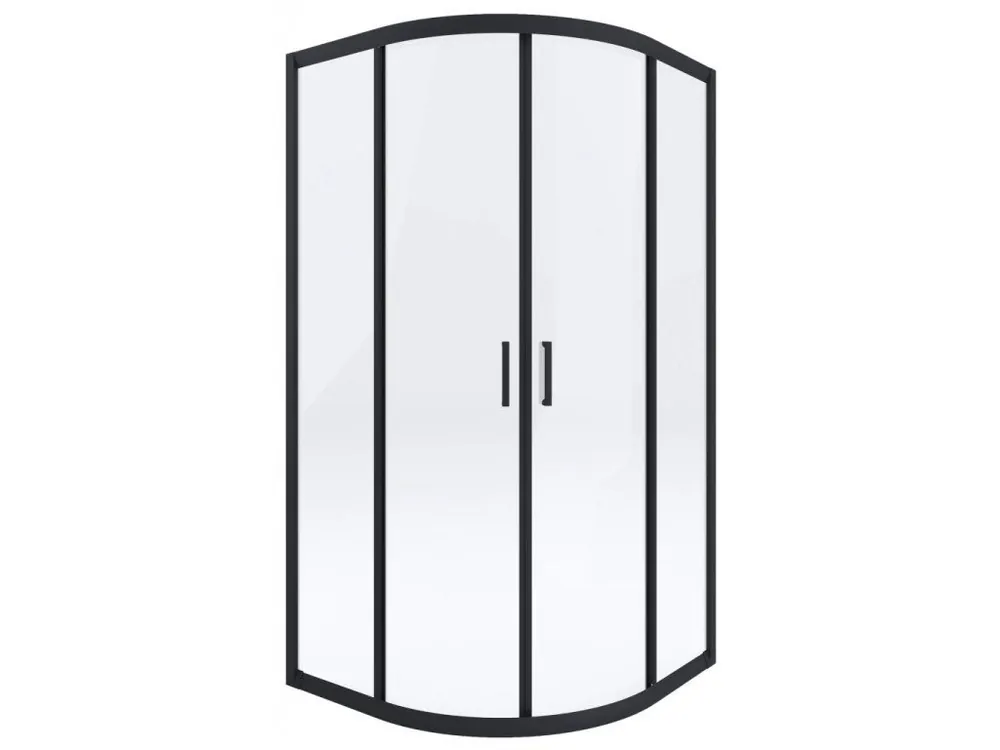 DEANTE - Funkia černá - Sprchový kout, půlkulatý, 80x80 cm KYP_N52K Nízká Cena